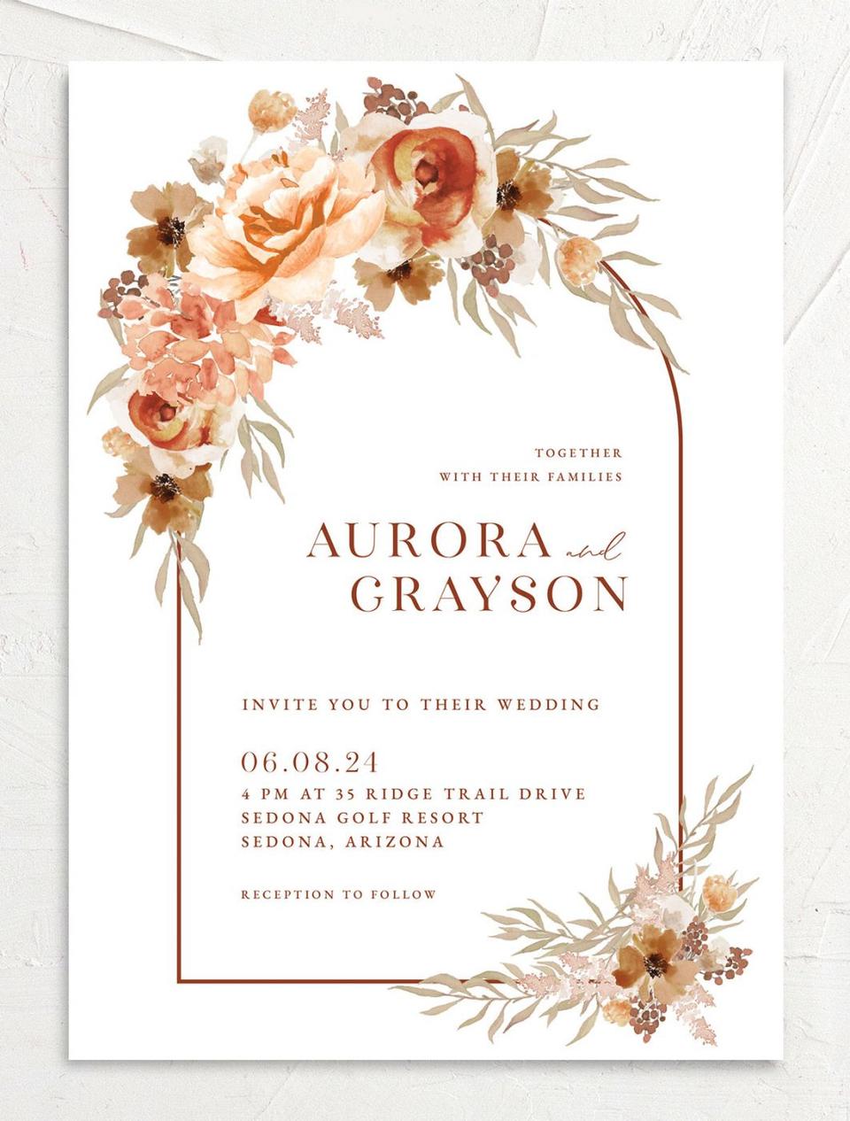 34 Fall Wedding Invitations You Can Shop Online