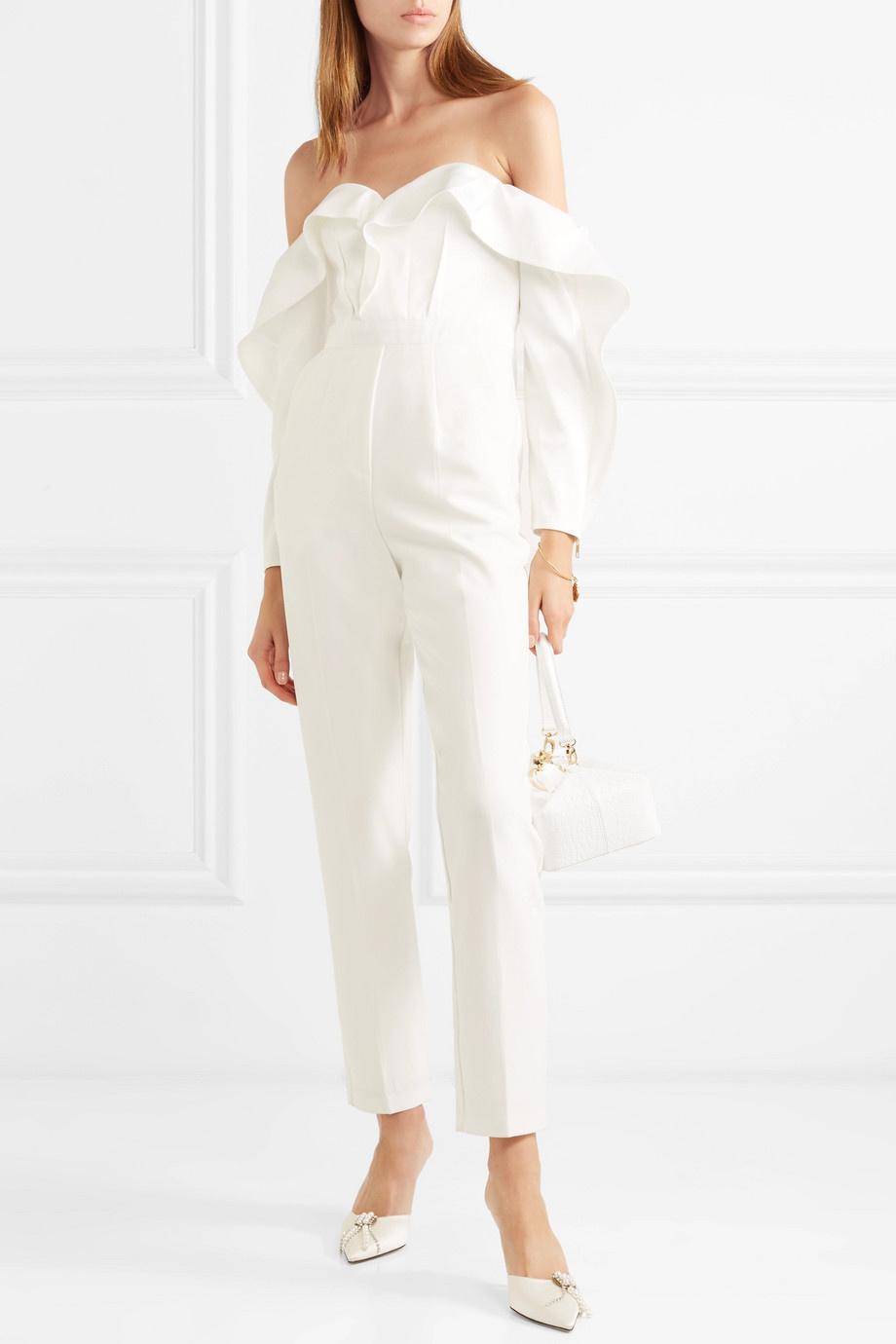 33 White Bridal Jumpsuits for Weddings, Elopements & Minimonies