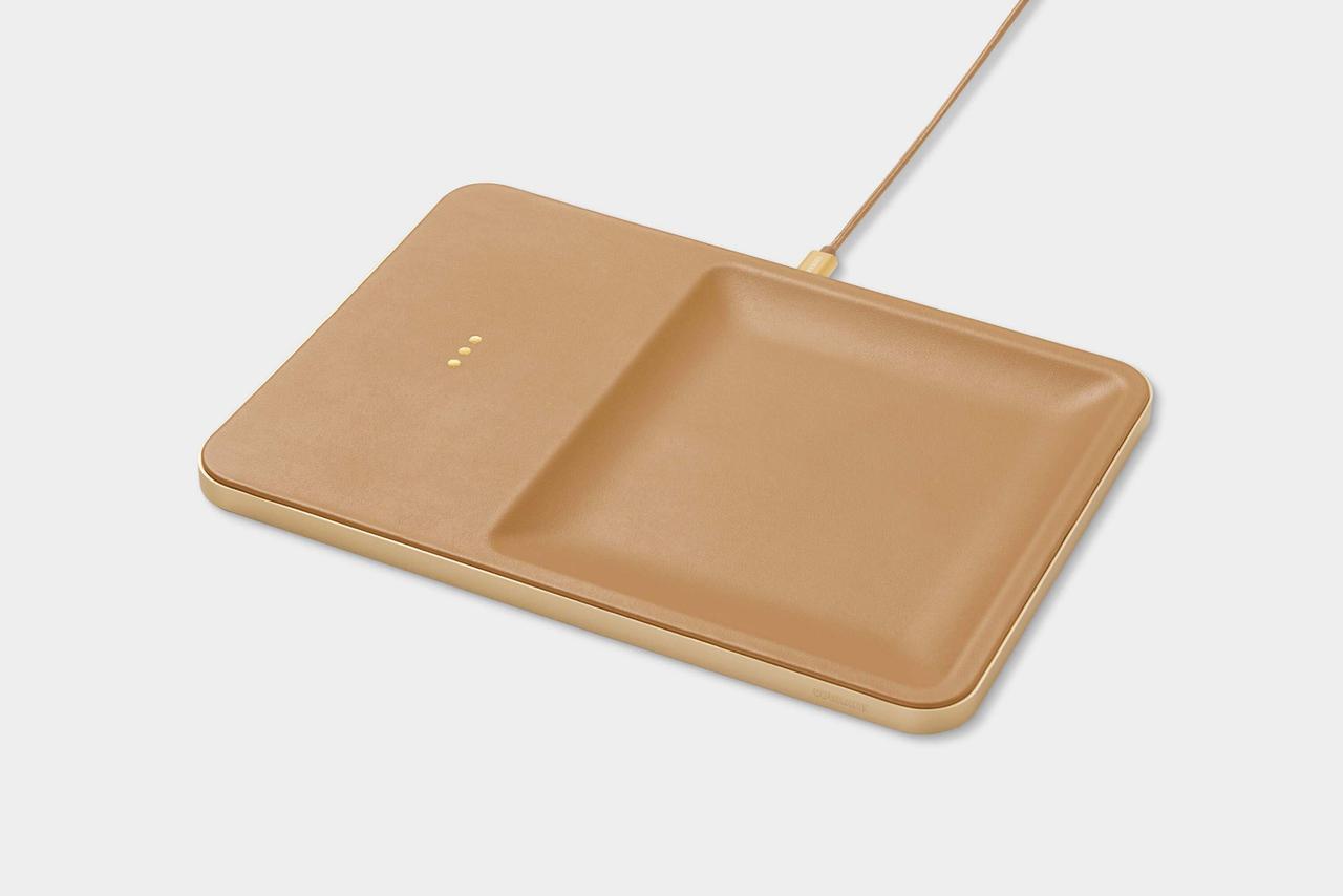 courant light brown 3 classics wireless charging and accessory leather tray for best man gift ideas