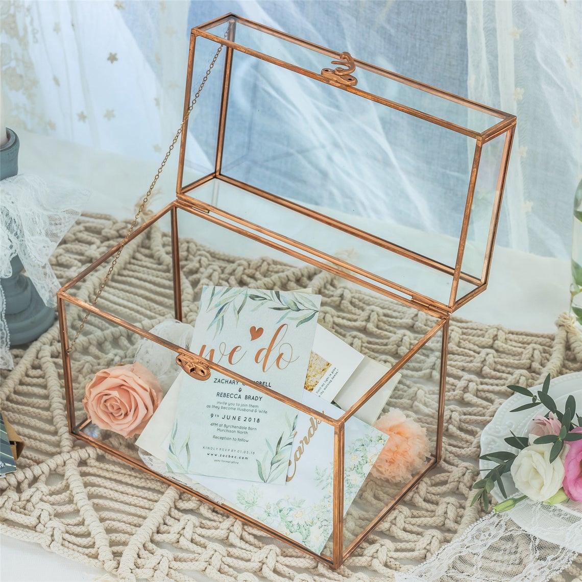 Ever After Personalized Wedding Wood Card Box