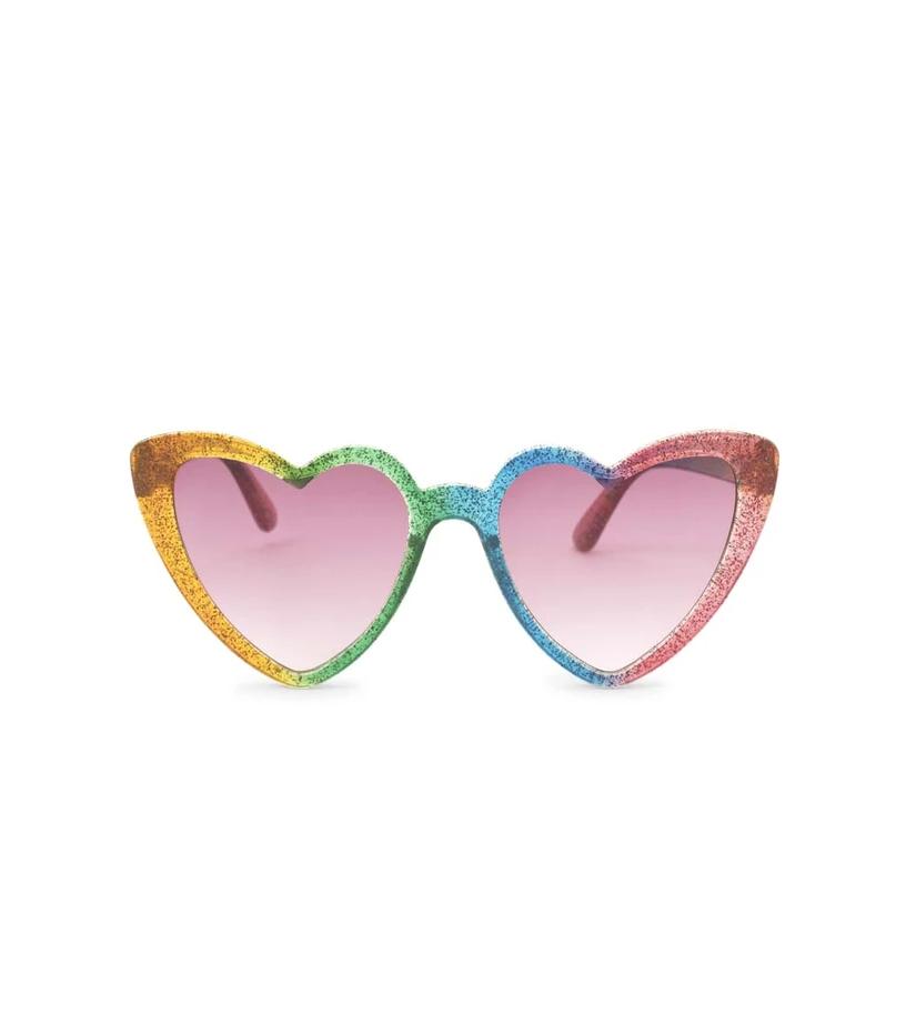 Multicolor Heart Sunglasses Aesthetic Sticker