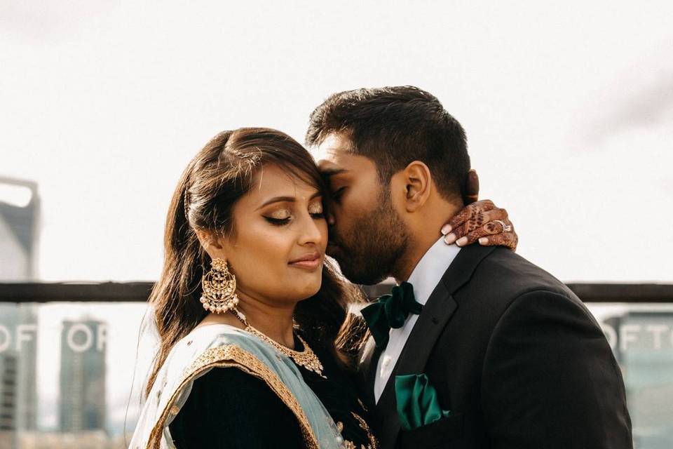 candid portrait of south asian couple