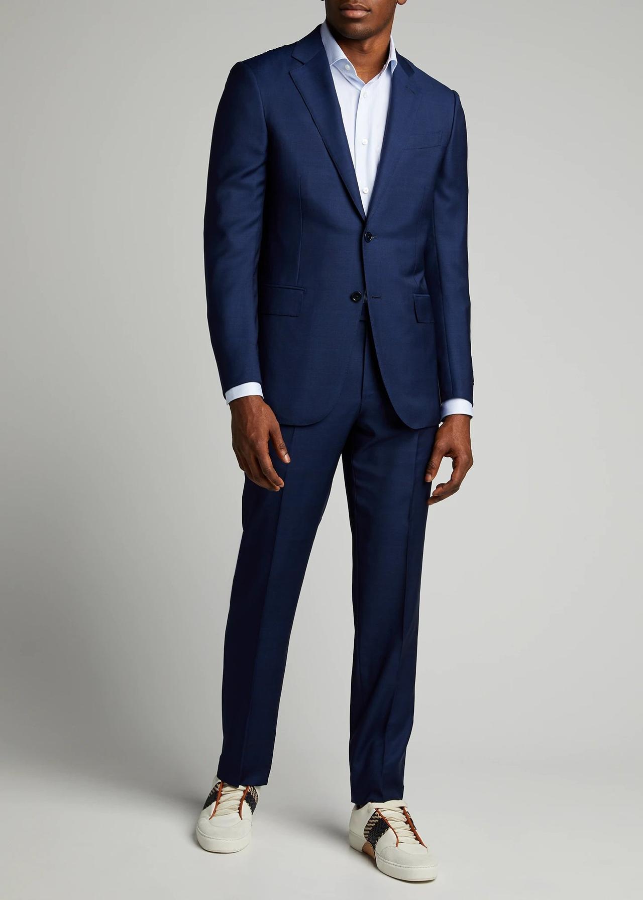 Elevate Your Style with Our 3 Piece Executive Classic Navy Blue Suit |  Eaden Myles Clothing Company