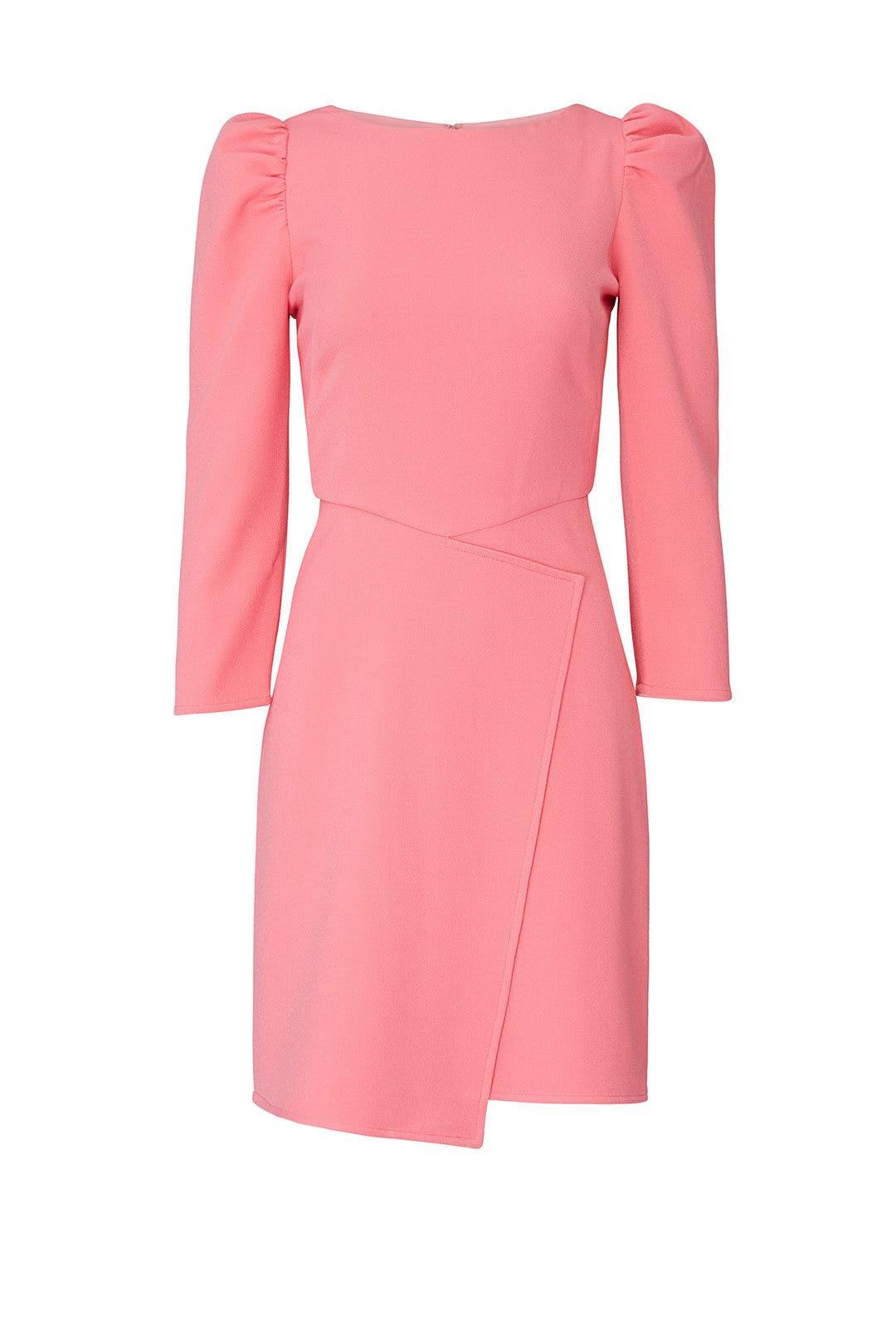Pink long-sleeve mini dress