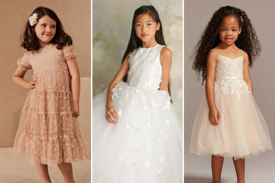 Princess Cute Clothes Dresses kid bridesmaid Bridemaid Lace Prom dress flower 