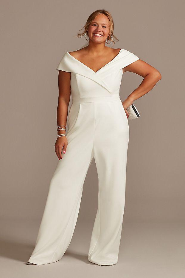 Wedding pantsuit!  Bridal jumpsuit, Civil wedding dresses