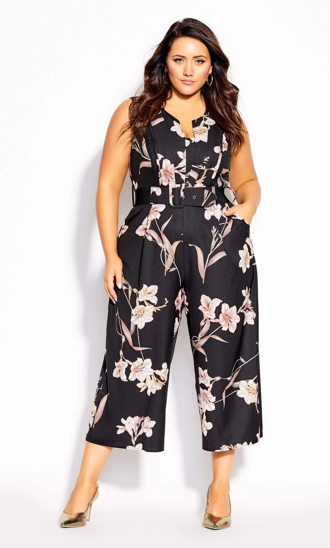 Floral jumpsuit rehearsal dinner guest outfit