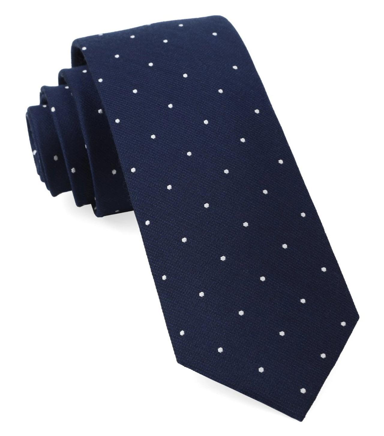 tie bar blue polka dot tie for 12th year wedding anniversary gift