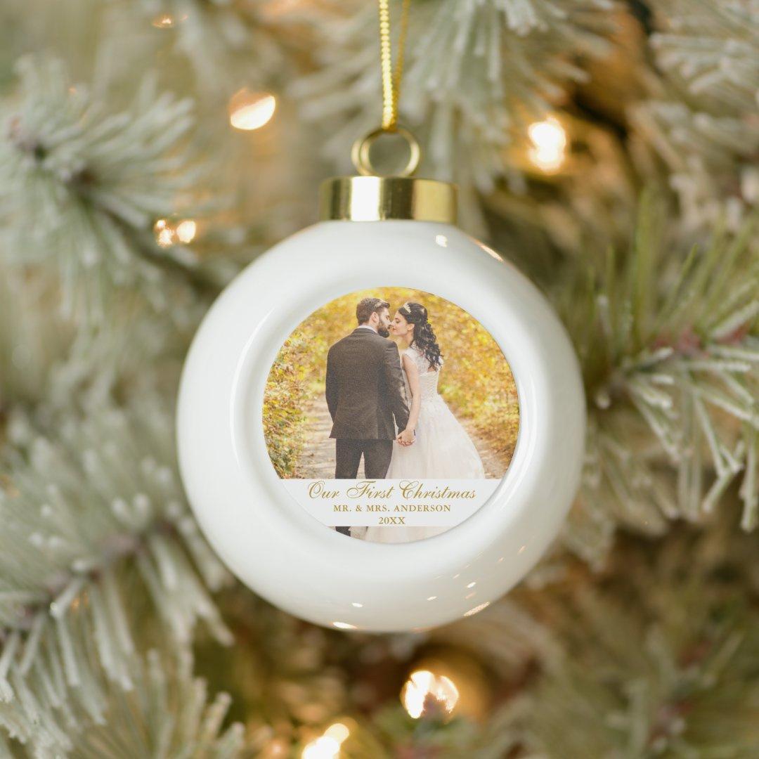 First christmas married clearance ornament personalized