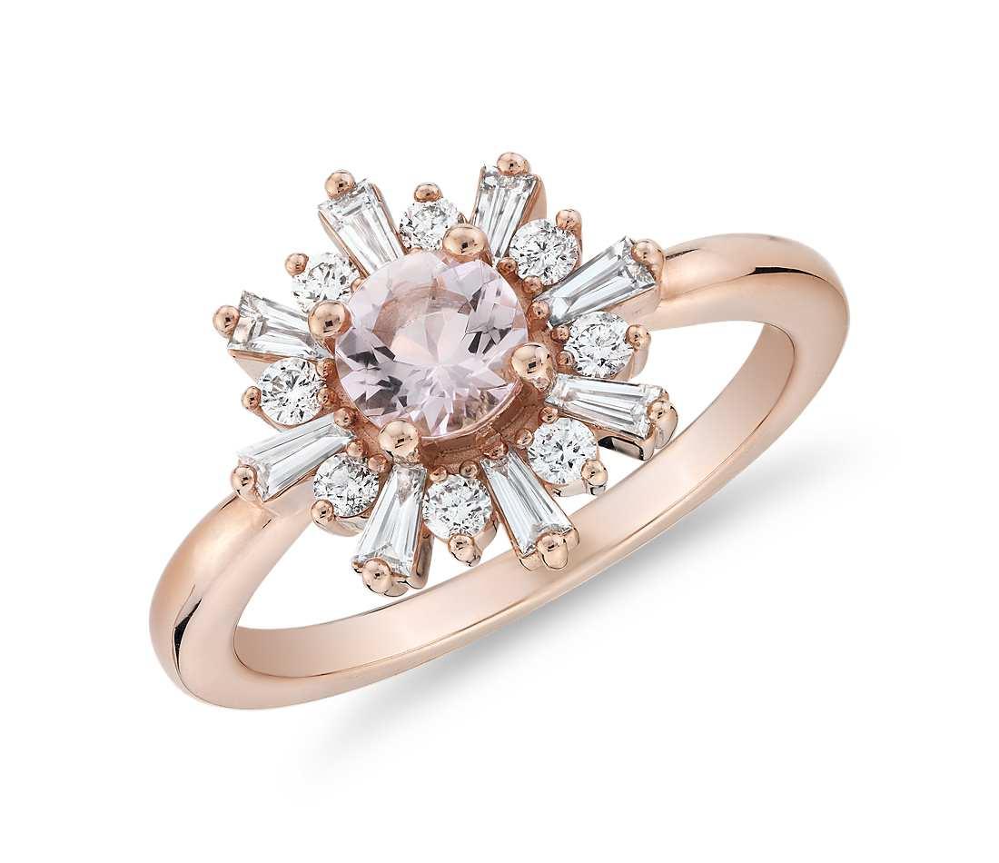 Pink Diamond Bezel Set Ring in 14K Rose Gold (only $875)