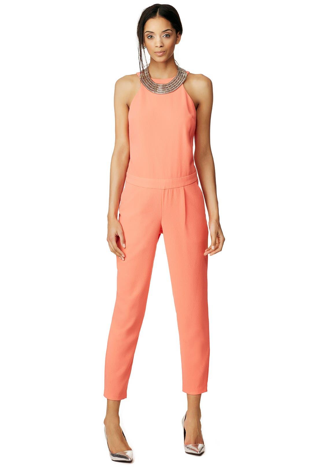 Coral jumpsuit for a hot sale wedding