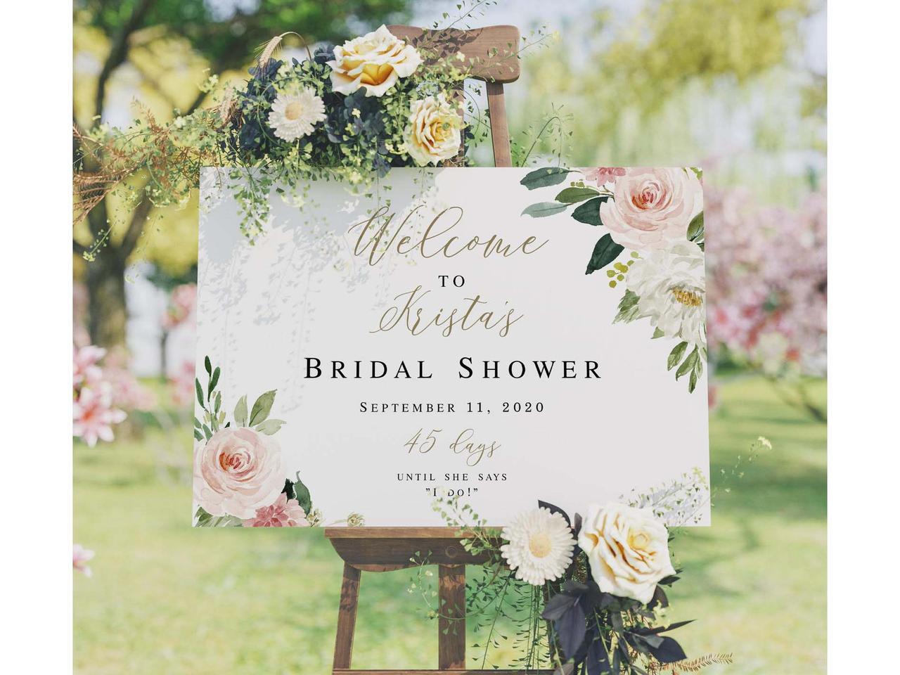 Bridal Shower Sign Diy