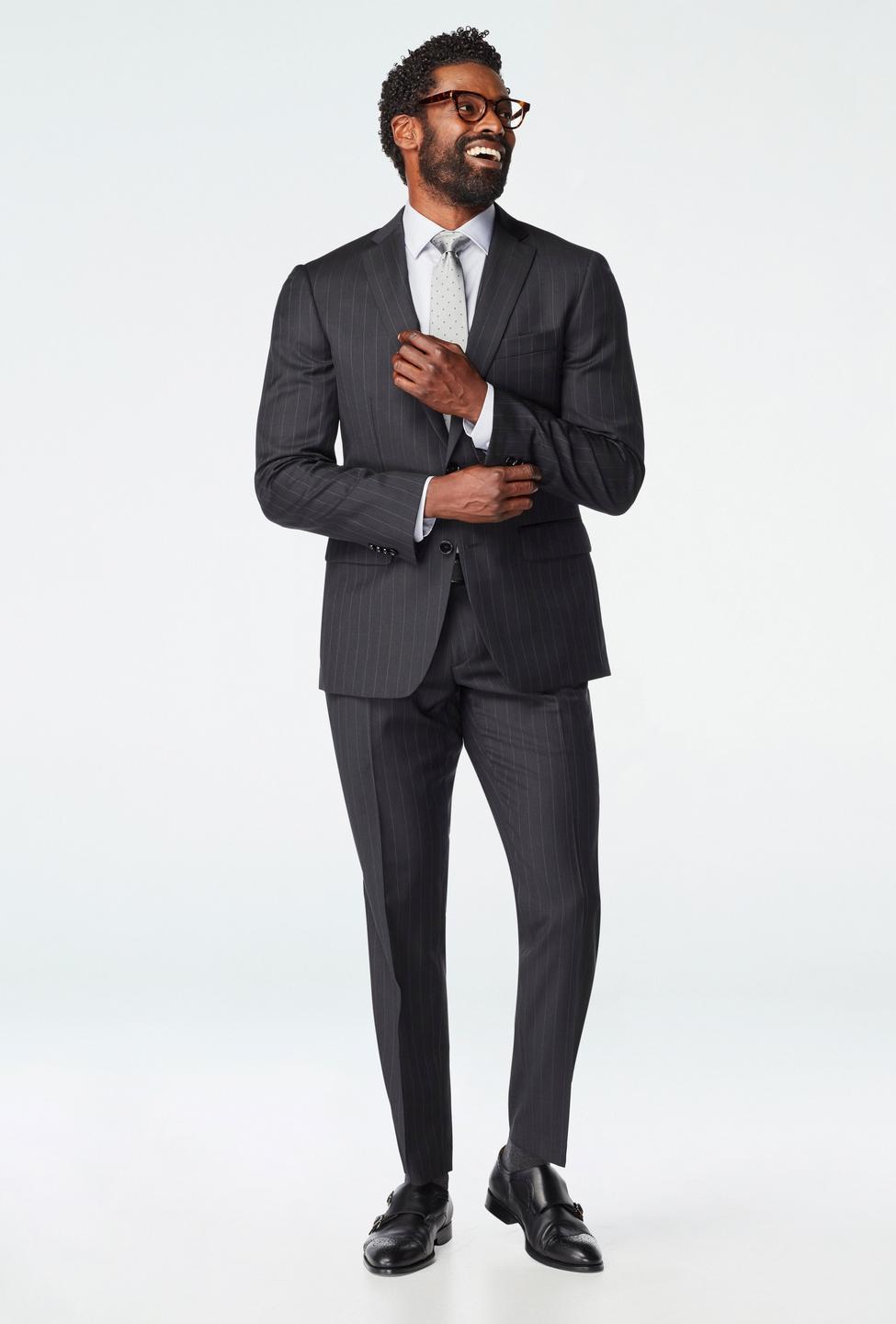 Sophisticated rehearsal dinner suit for guest