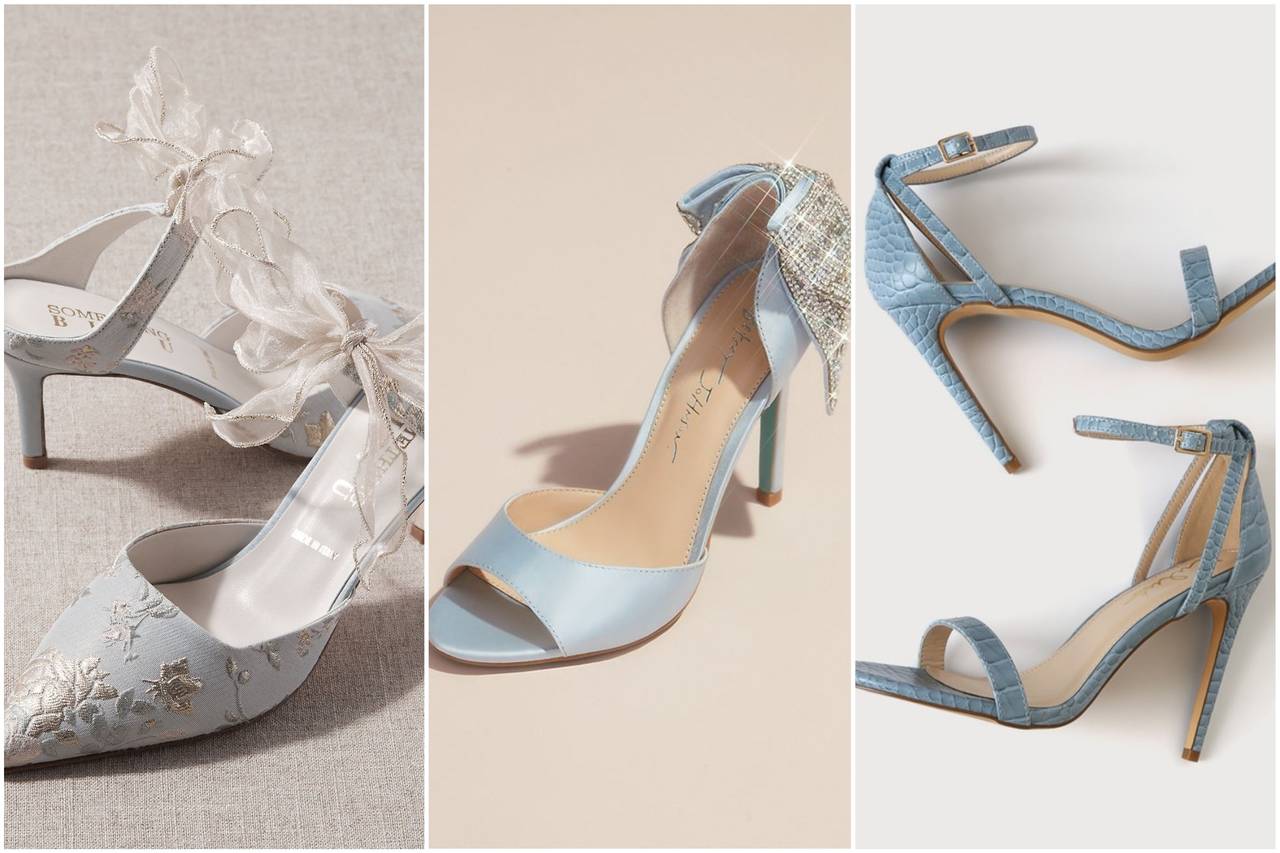 Blue Soled Wedding Shoes