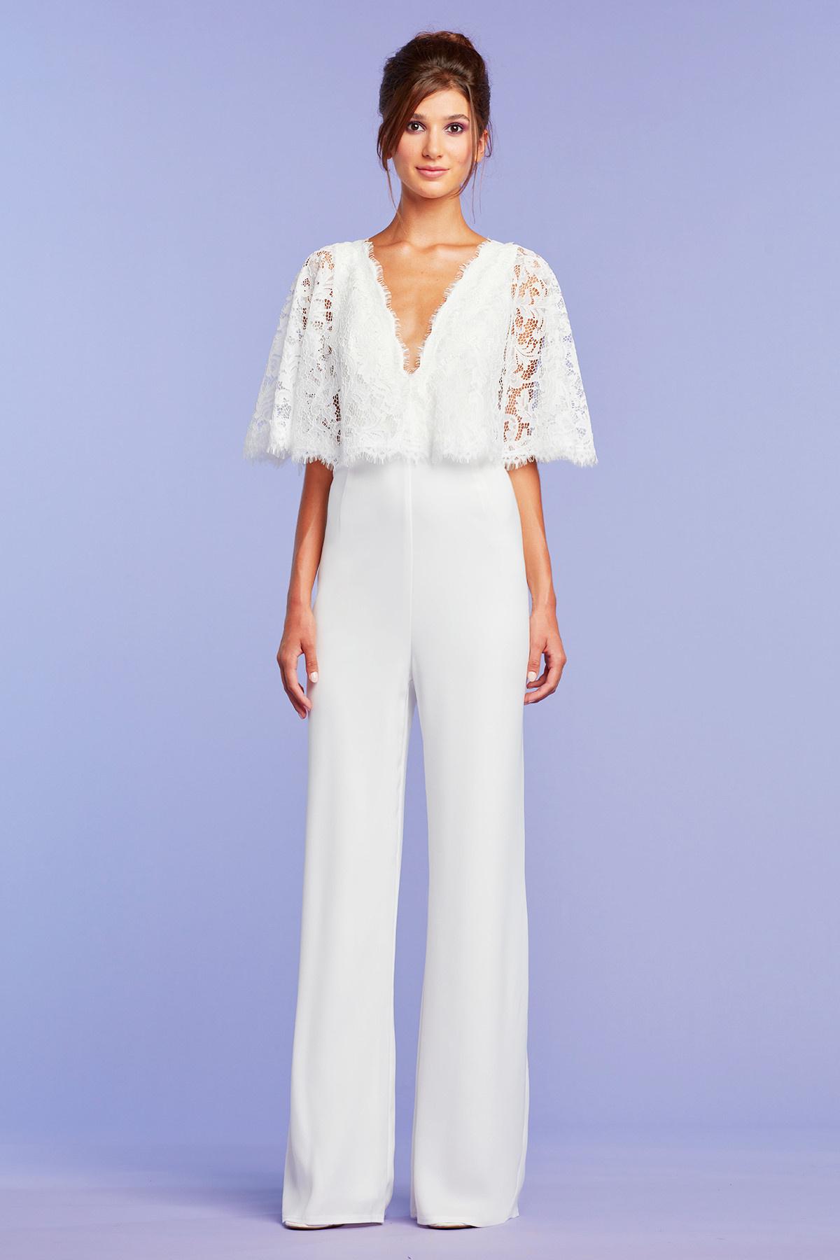 White jumpsuit 2025 for wedding reception