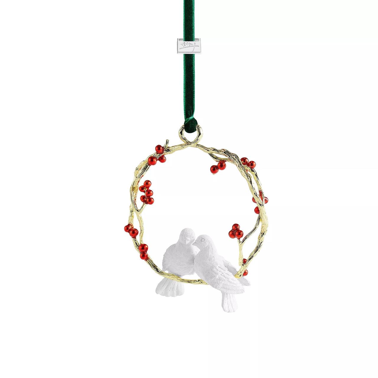 lovebirds christmas ornament