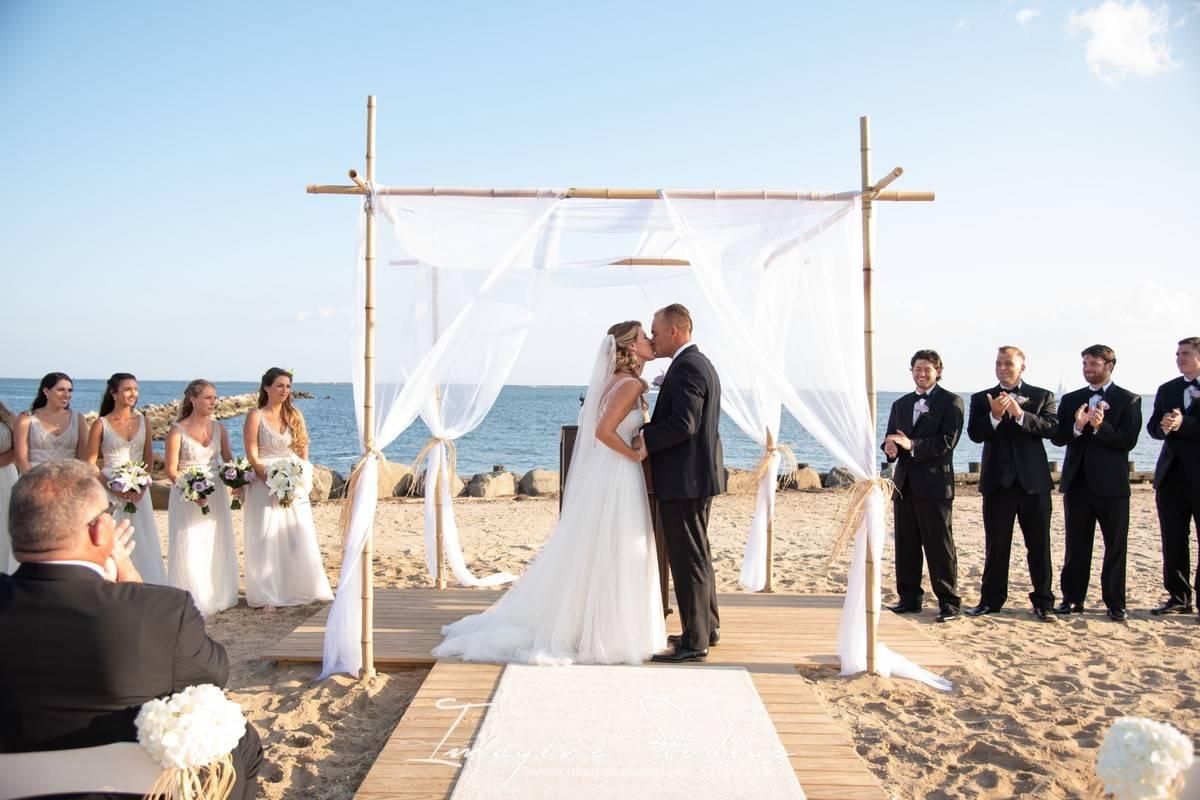 beach wedding ceremony