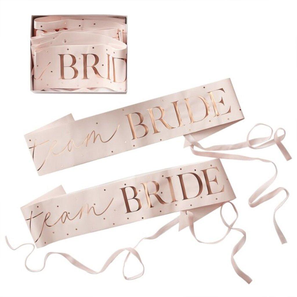 Team bride hotsell sashes rose