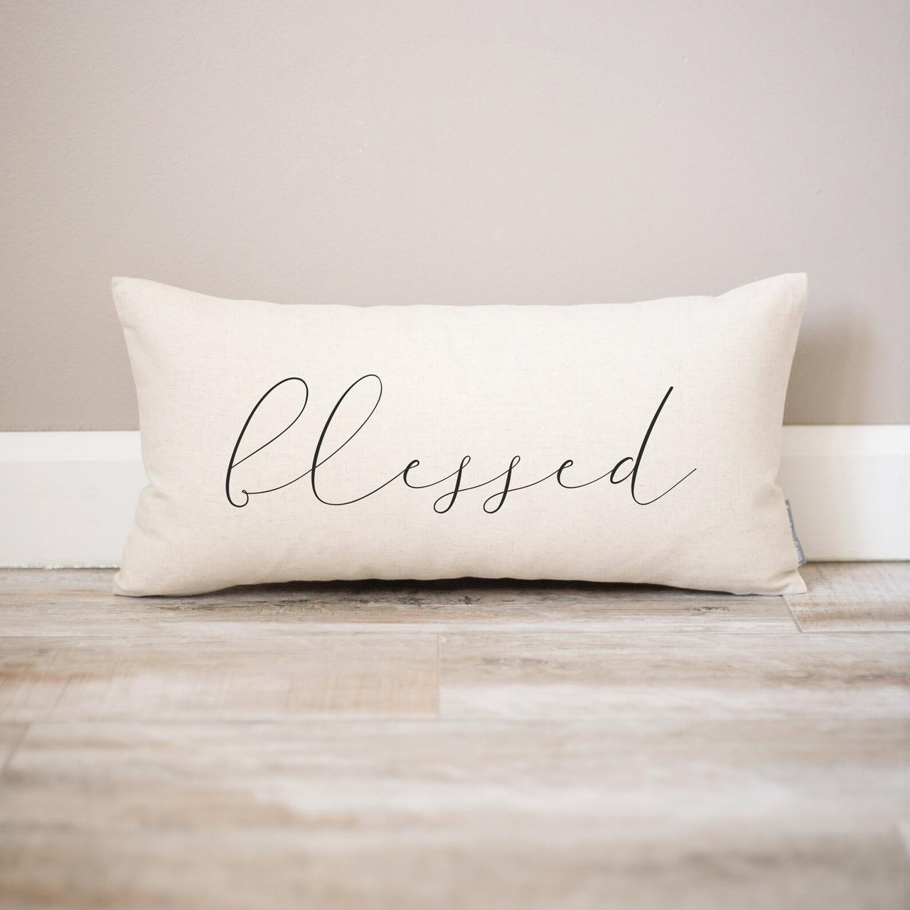 blessed throw pillow