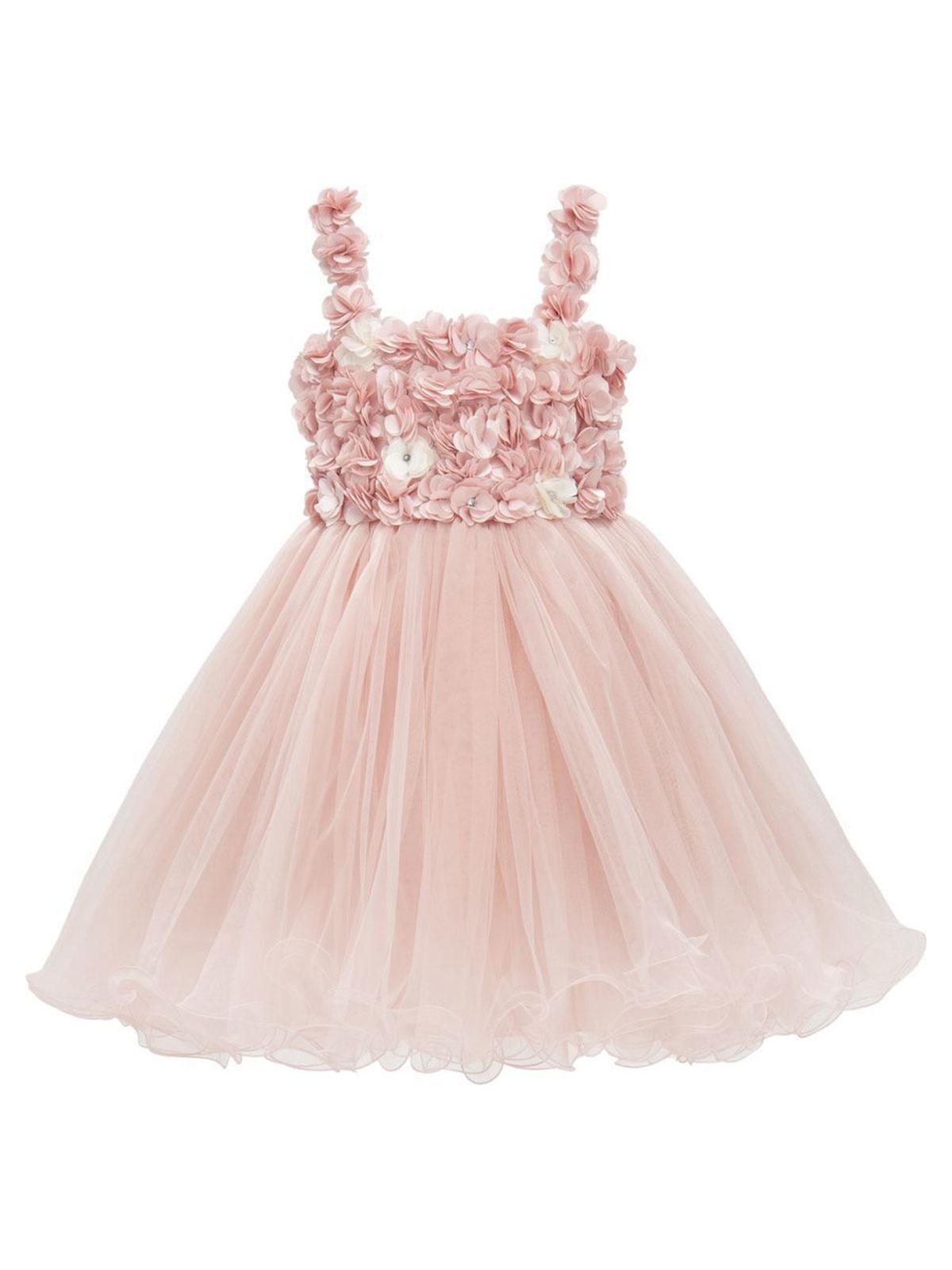 Petal pink flower girl hot sale dresses