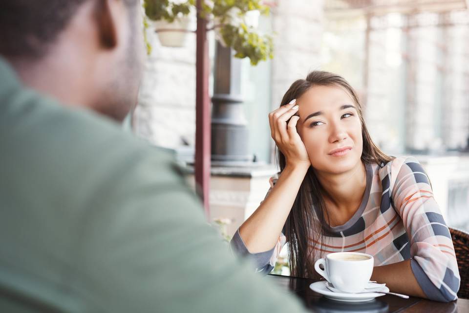 woman looking bored