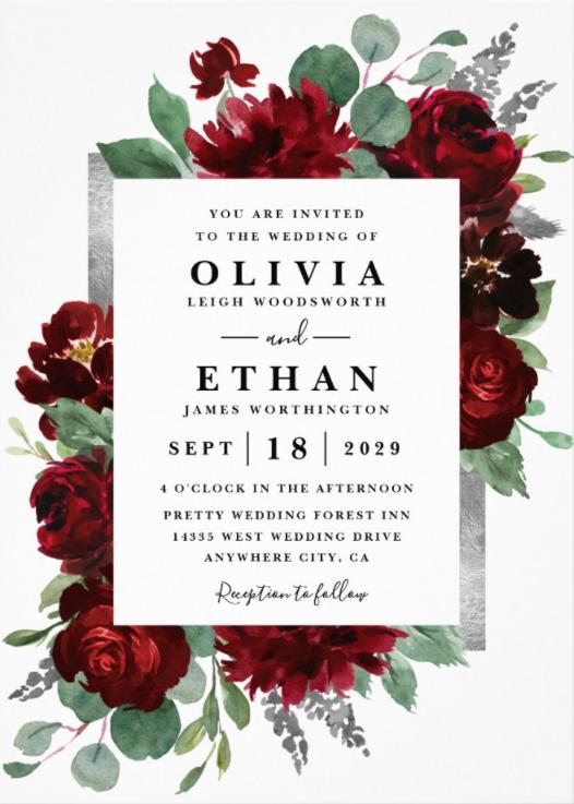 Fashion Show Event Abstract Shapes Model Flowers Invitation, Zazzle