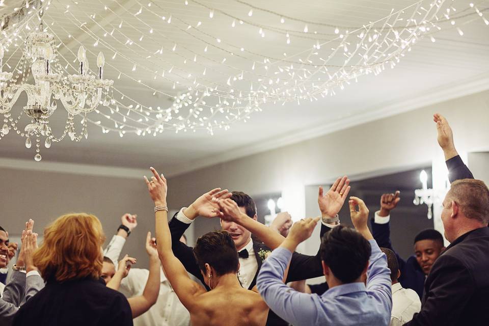 guests on the dance floor