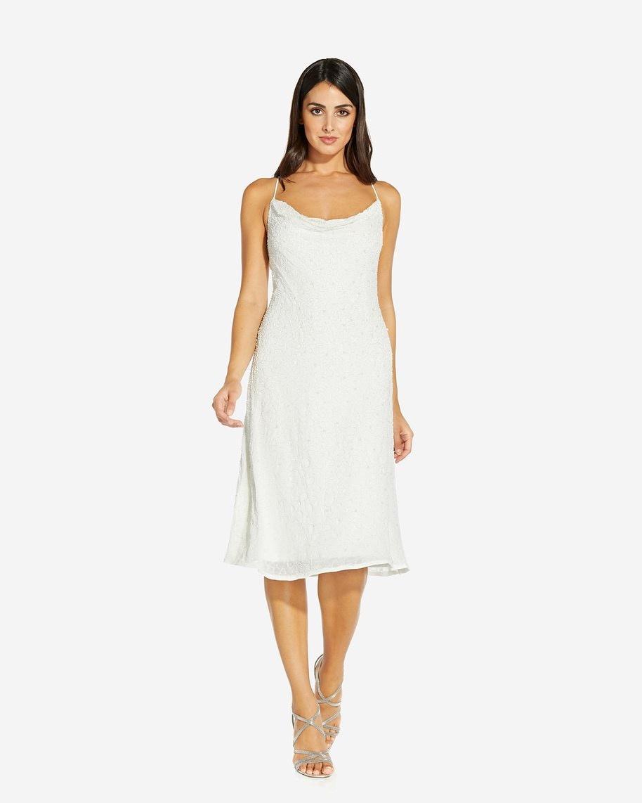 Floral Eyelet Trim Dress by Marchesa Notte for $50