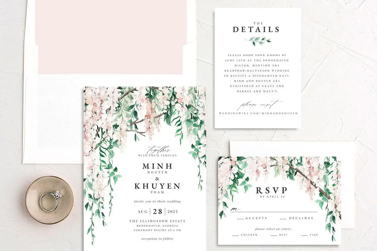 romantic wedding invitations