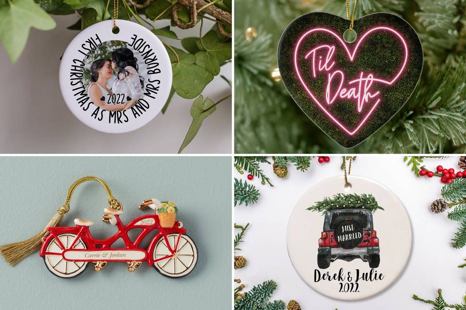 29 Christmas Ornaments for Your First Holiday as a Married Couple 