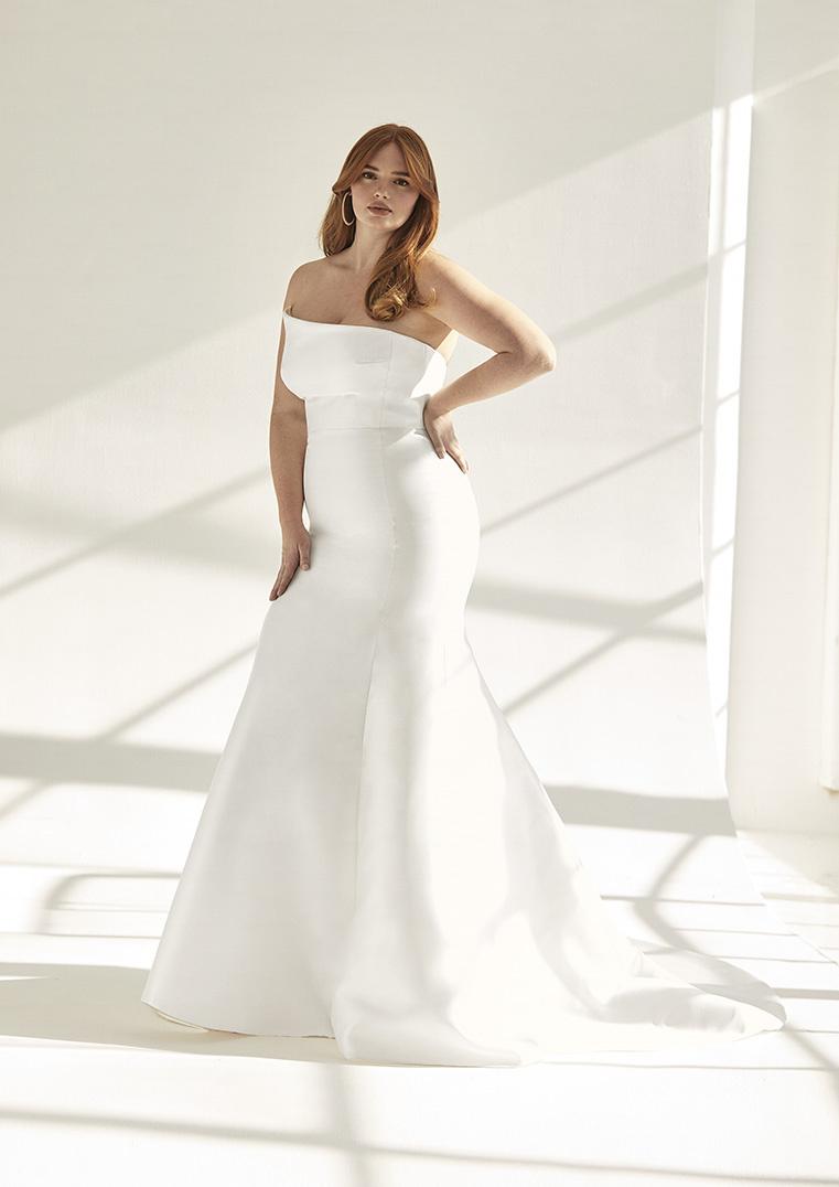 Simple Wedding Dress Minimalist Straight Wedding Dress 