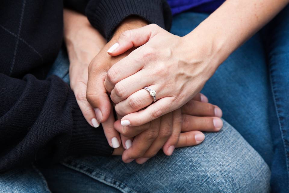 couple holding hands