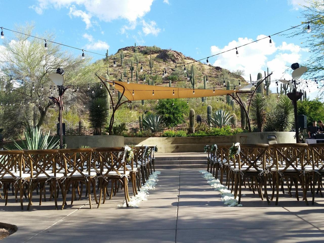 desert garden wedding ceremony