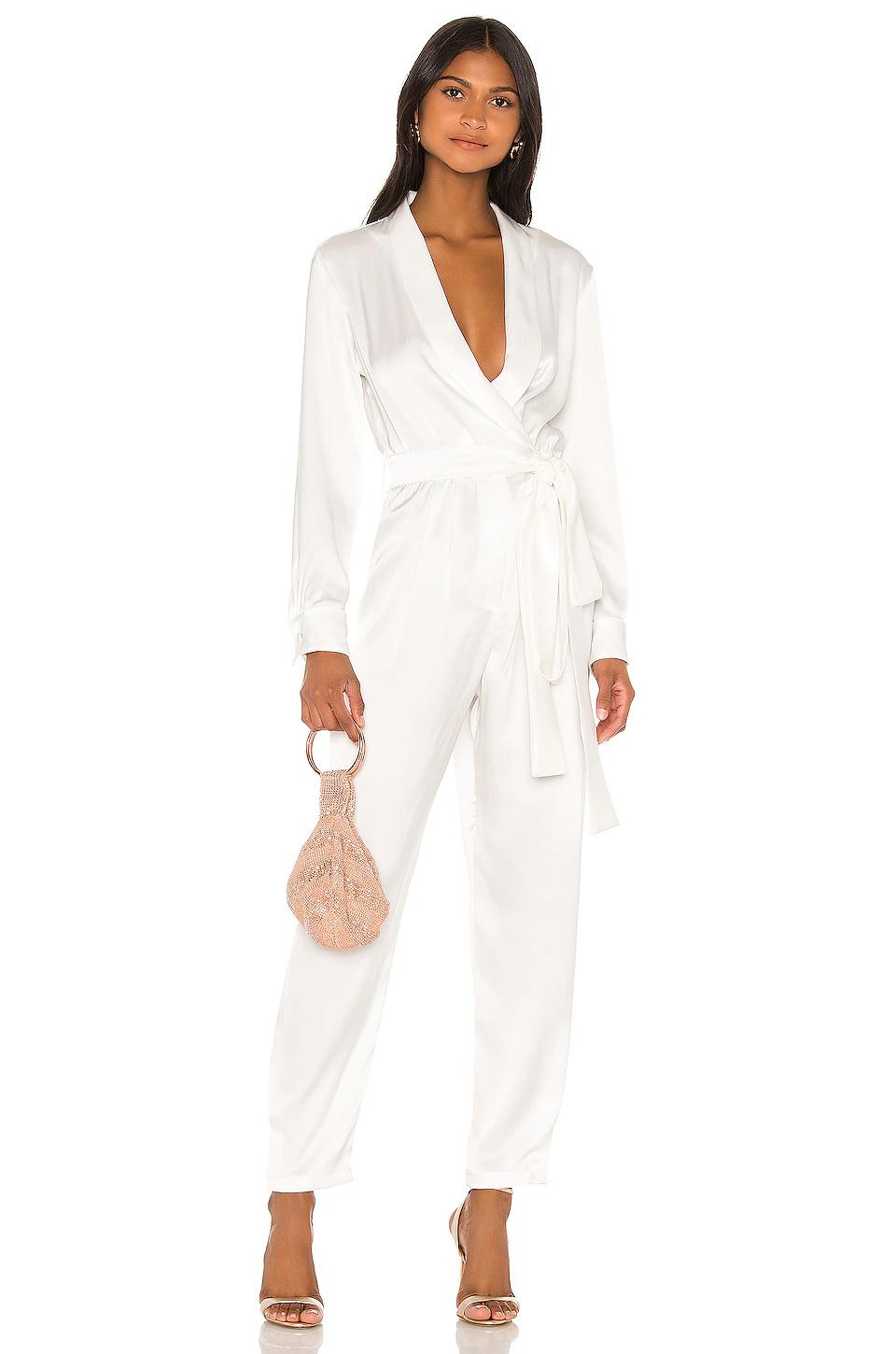 white silk jumpsuit wedding