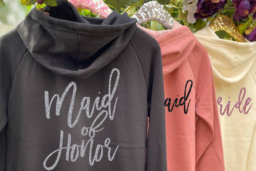 Monogram Hoodie Personalized Shirt Custom Printed Hoodie Crew Hoodies Personalized Hoodie Wedding Party Gifts Bridesmaid Gifts