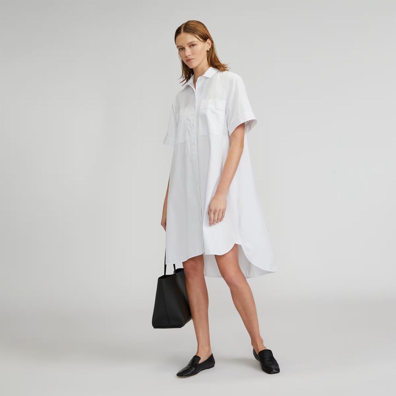 flowy short sleeve shirtdress