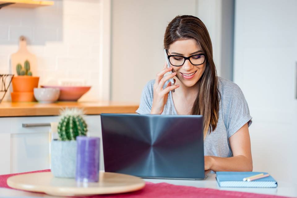 woman on computer