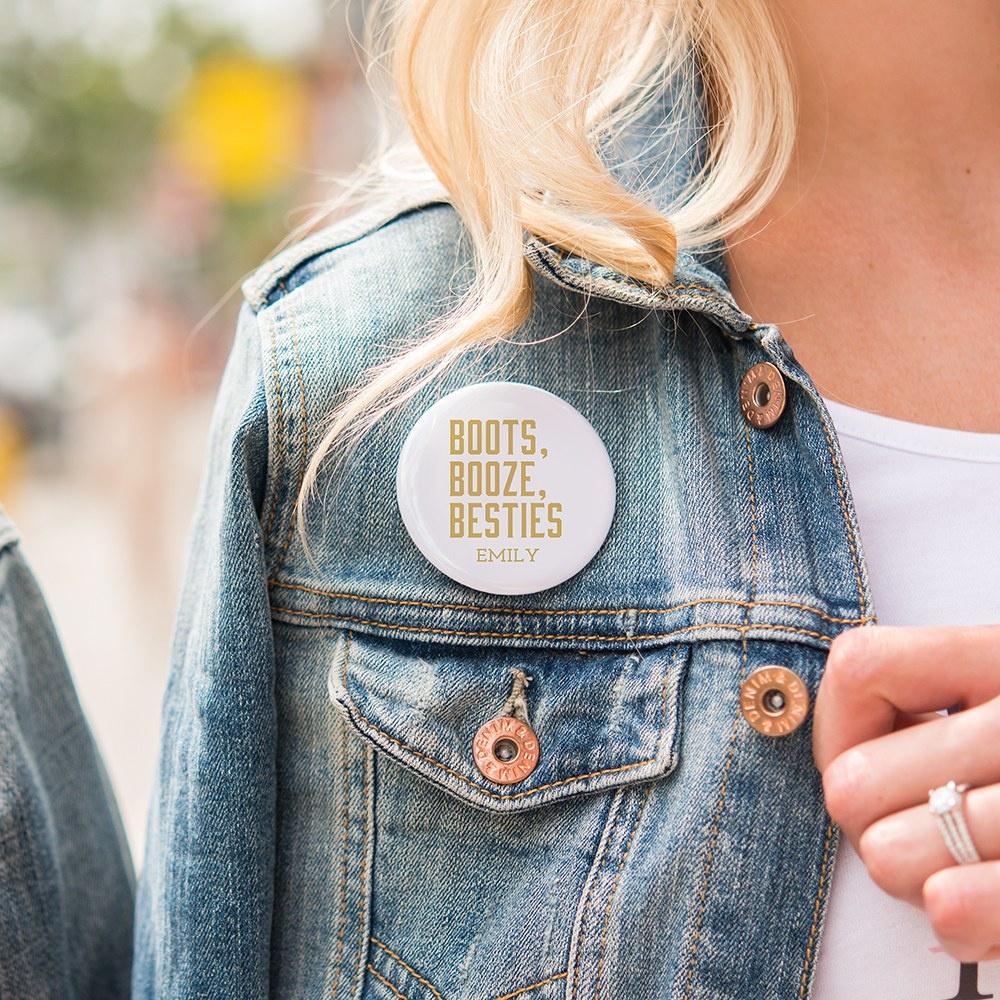 Boots, Booze, Besties button