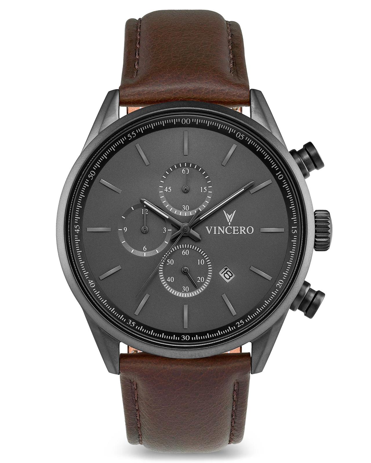 Leather strap watch one-year anniversary gift for him