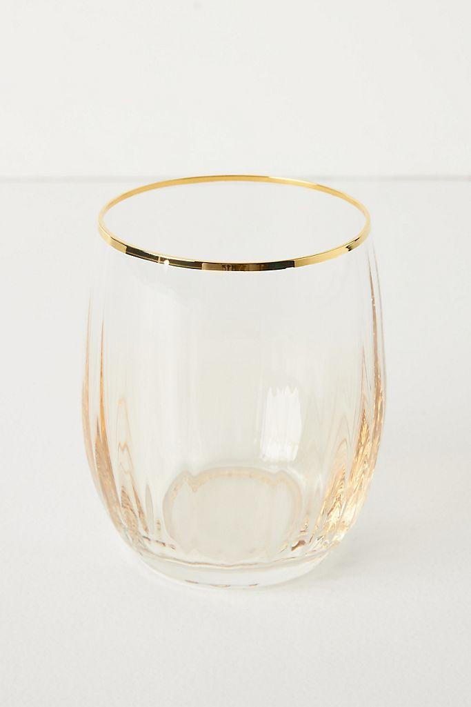 Twine Sit Back and Relax Stemless Wine Glass - Clear