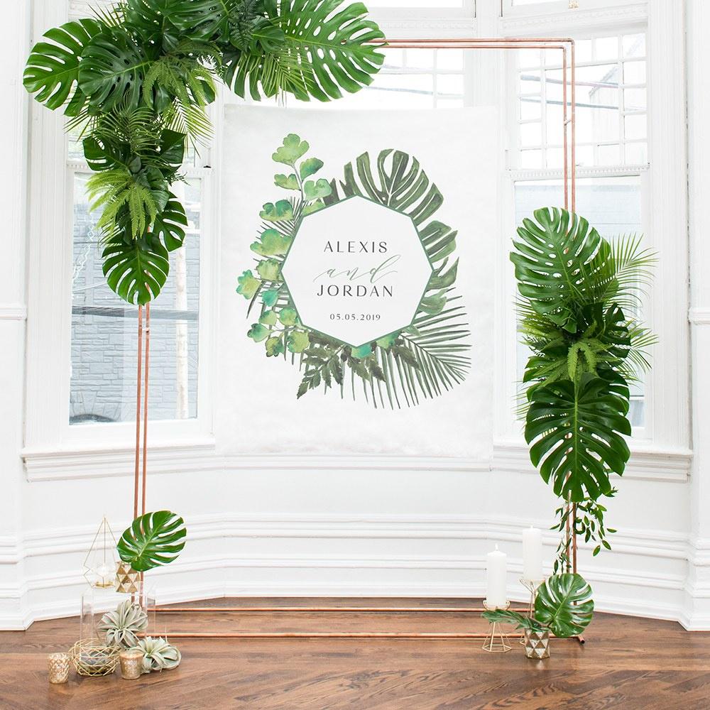 Bridal Shower Wrapping Paper Greenery Leaf, Personalized Bridal