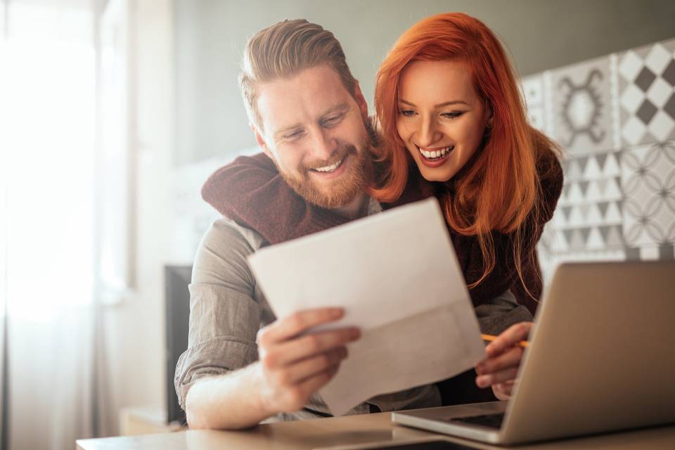 couple with paperwork