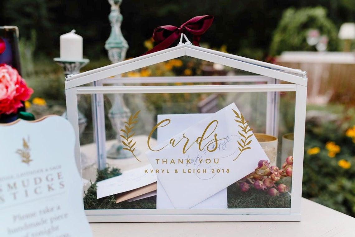 personalized wedding card box