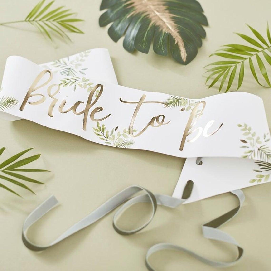 Bridal shower hotsell sash diy