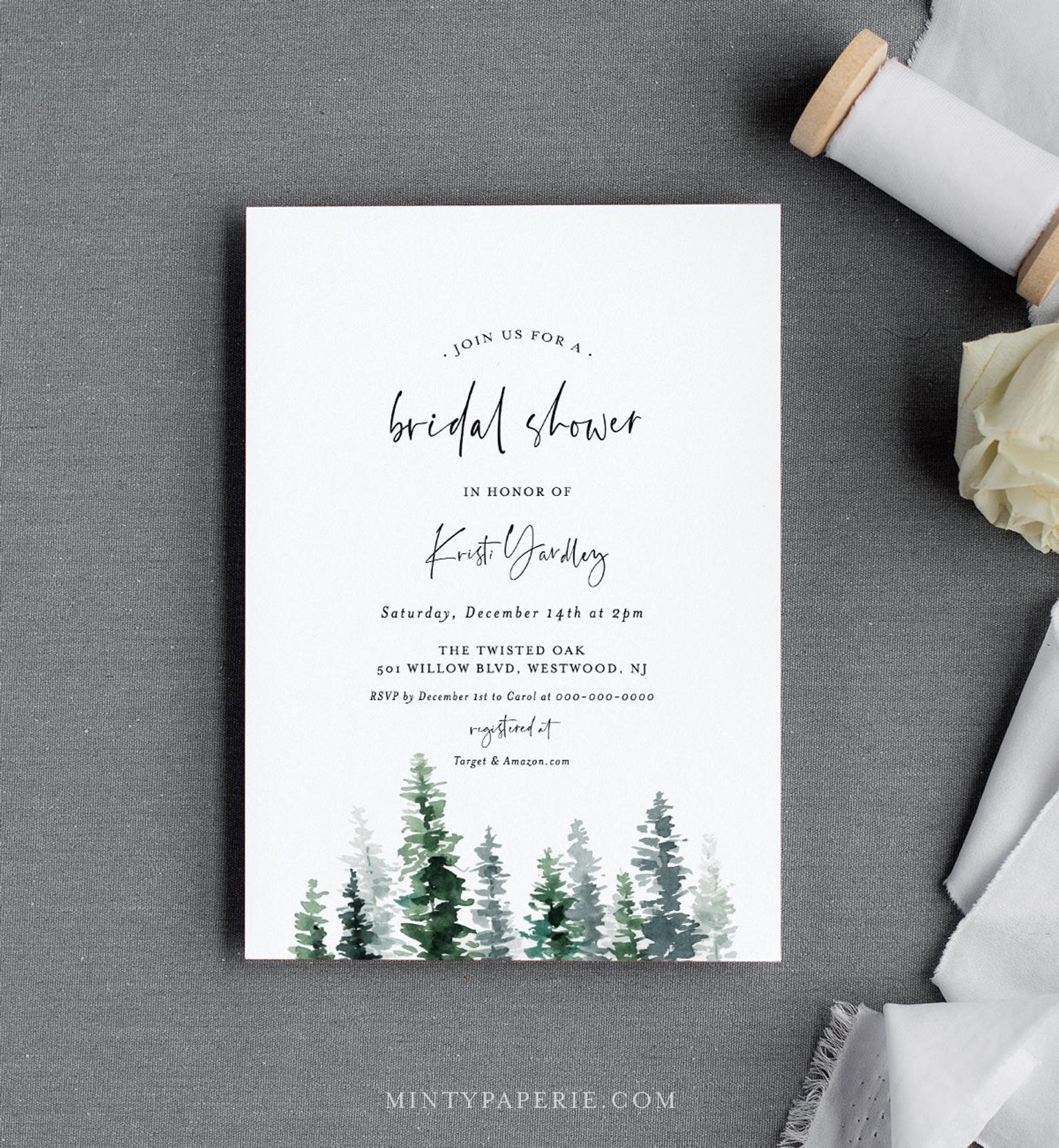 21 Winter Bridal Shower Invitations That Will Get You in the Holiday Spirit