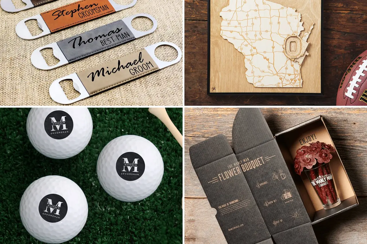 Golf Ball Whiskey Chillers Groomsmen Gift or Golf Gift set of Two 