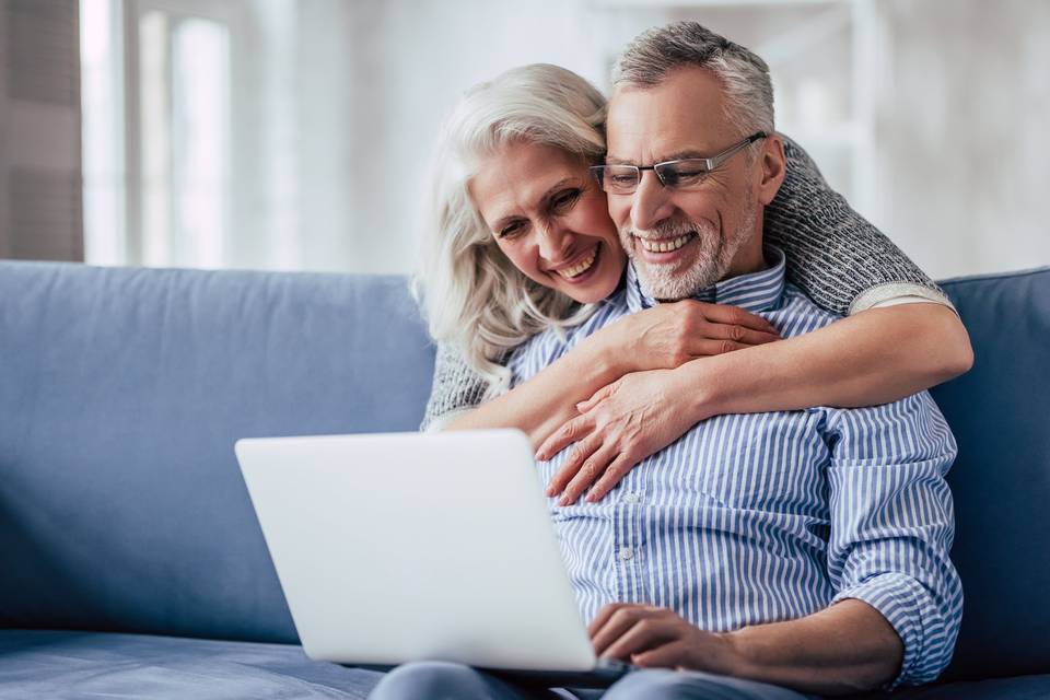 older couple on computer