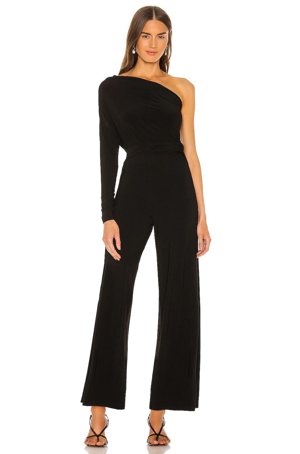 Black best sale bridesmaid jumpsuit