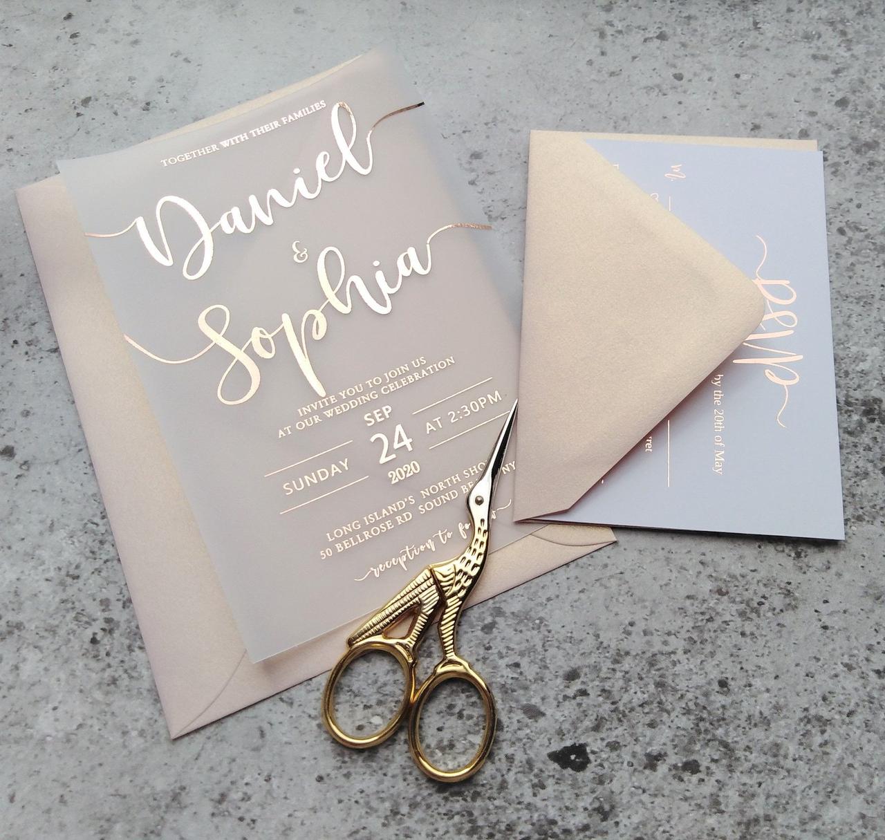 Shimmer Cardstock Wedding Invitations