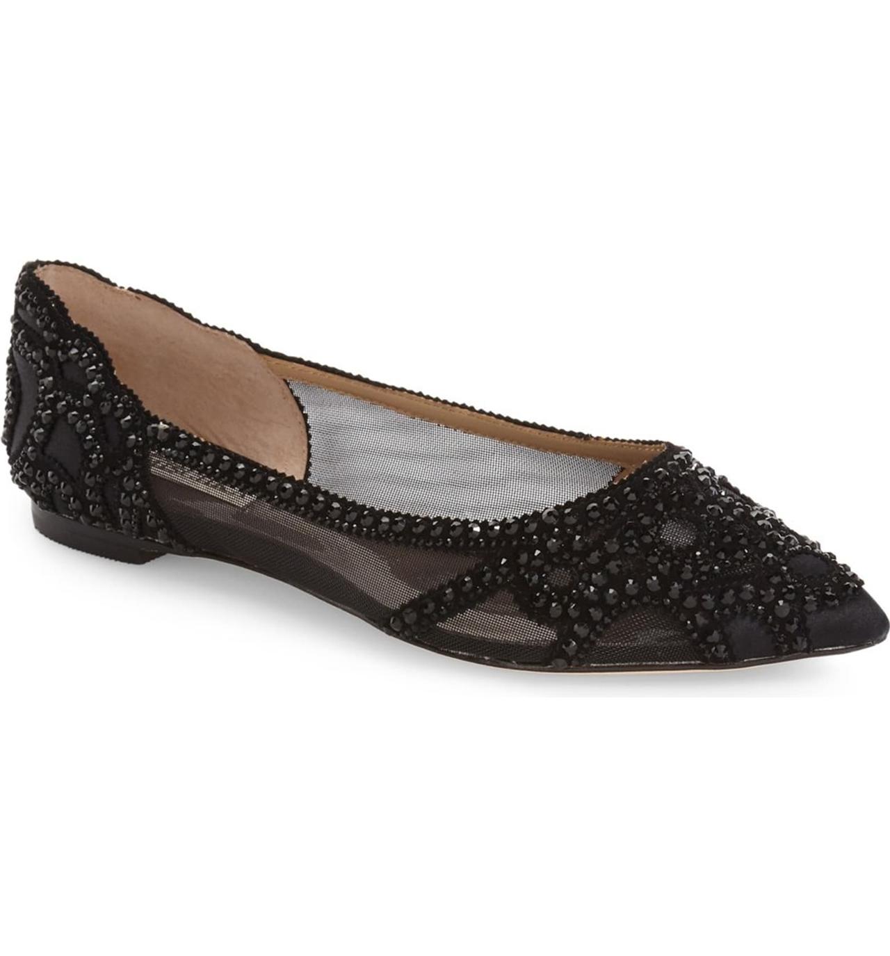 Dressy black 2025 flats for wedding